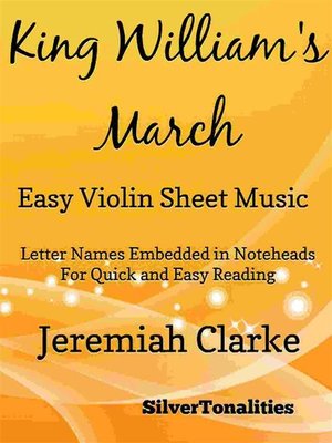 cover image of King William's March Easy Violin Sheet Music